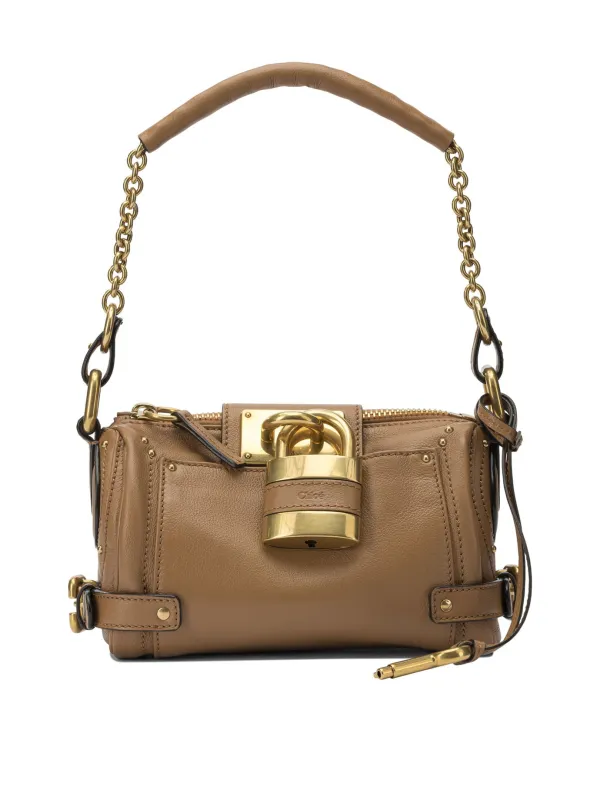 Paddington Shoulder Bags Brown made by Chloe