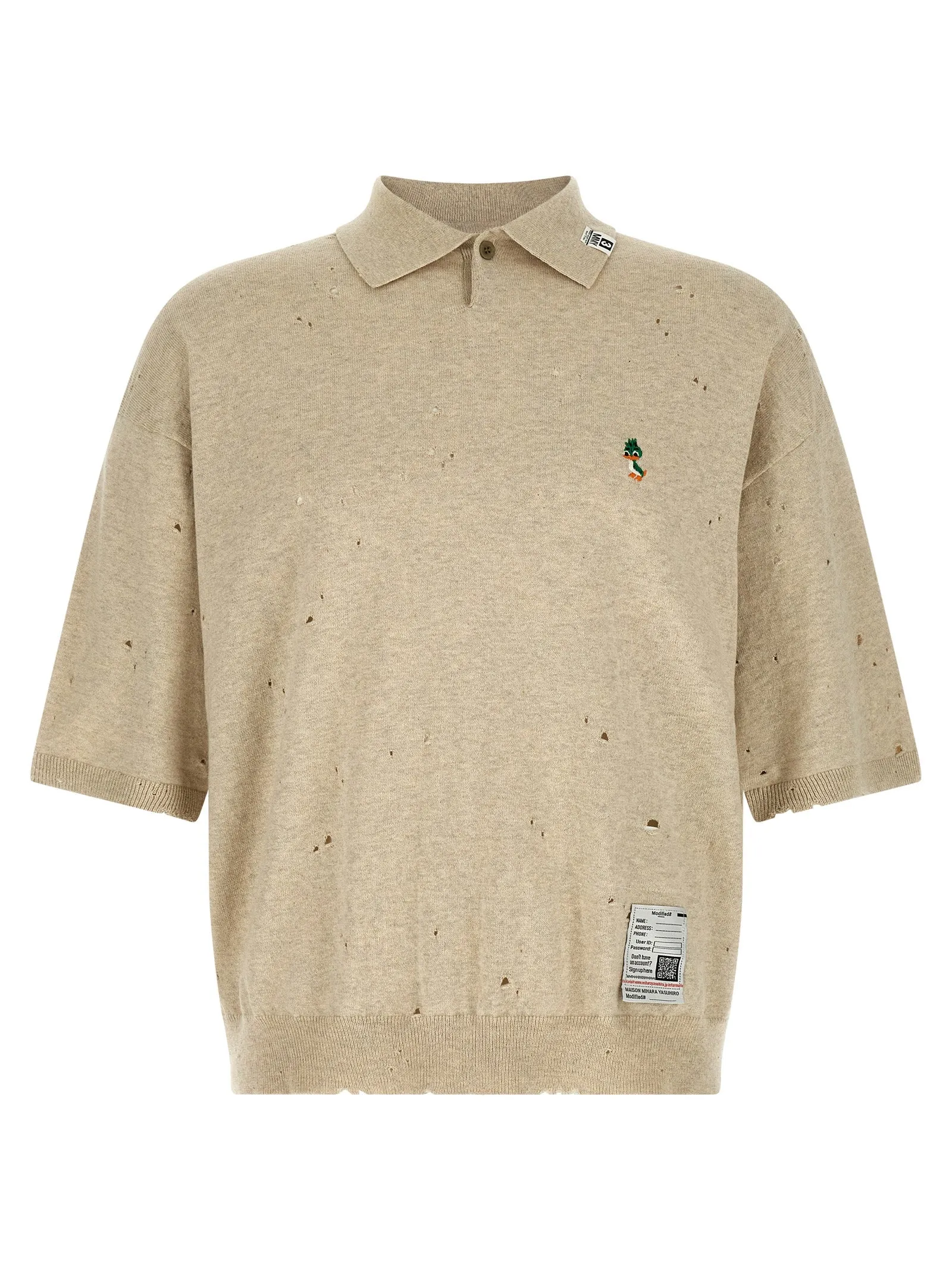 Embroidery Shirt Polo Beige sold by Wanan Luxury