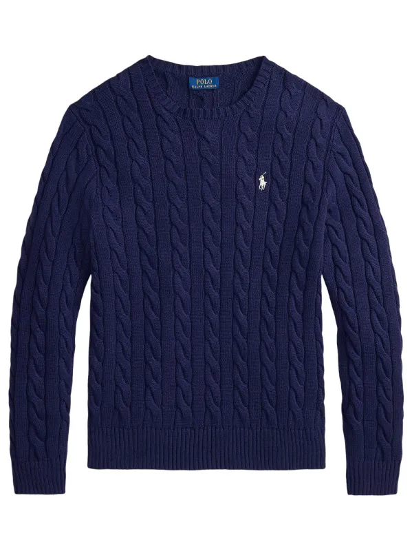 Cable-Knit Cotton Jumper made by Polo by Ralph Lauren