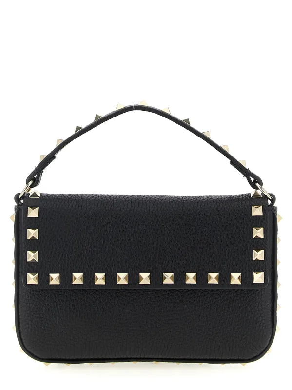 Rockstud Hand Bags Black made by Valentino Garavani