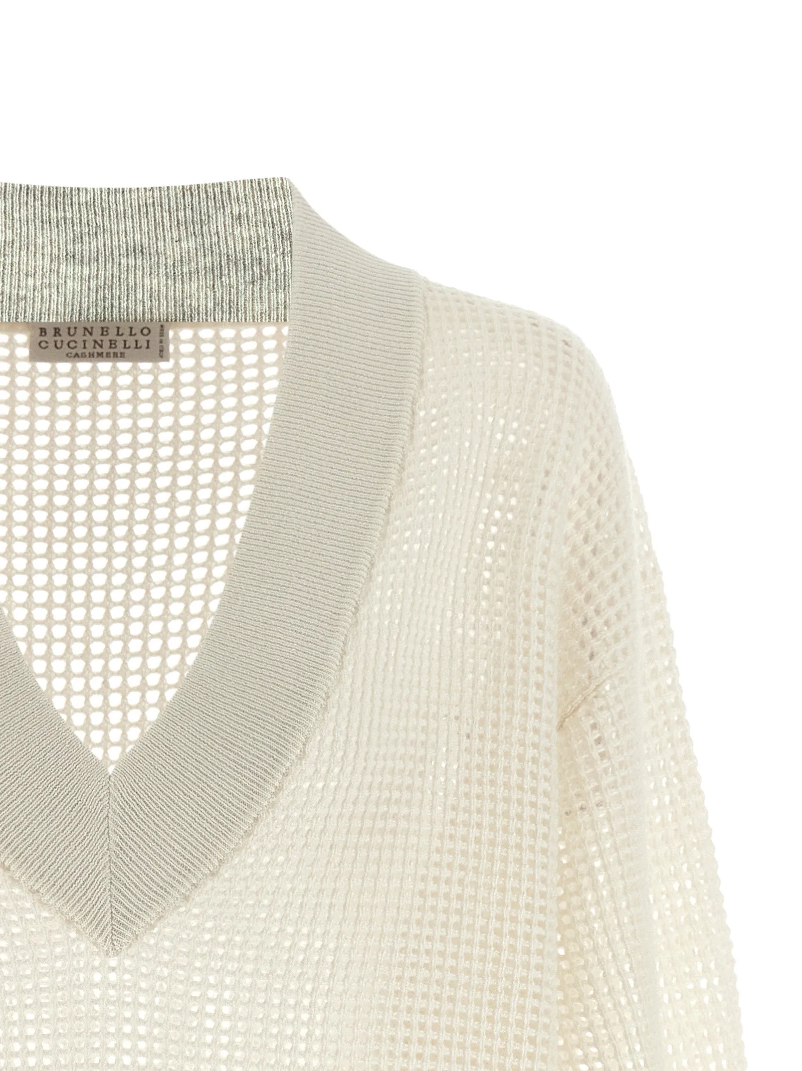 Net Mesh Sweaters And Cardigans White sold by Wanan Luxury product image thumbnail 3