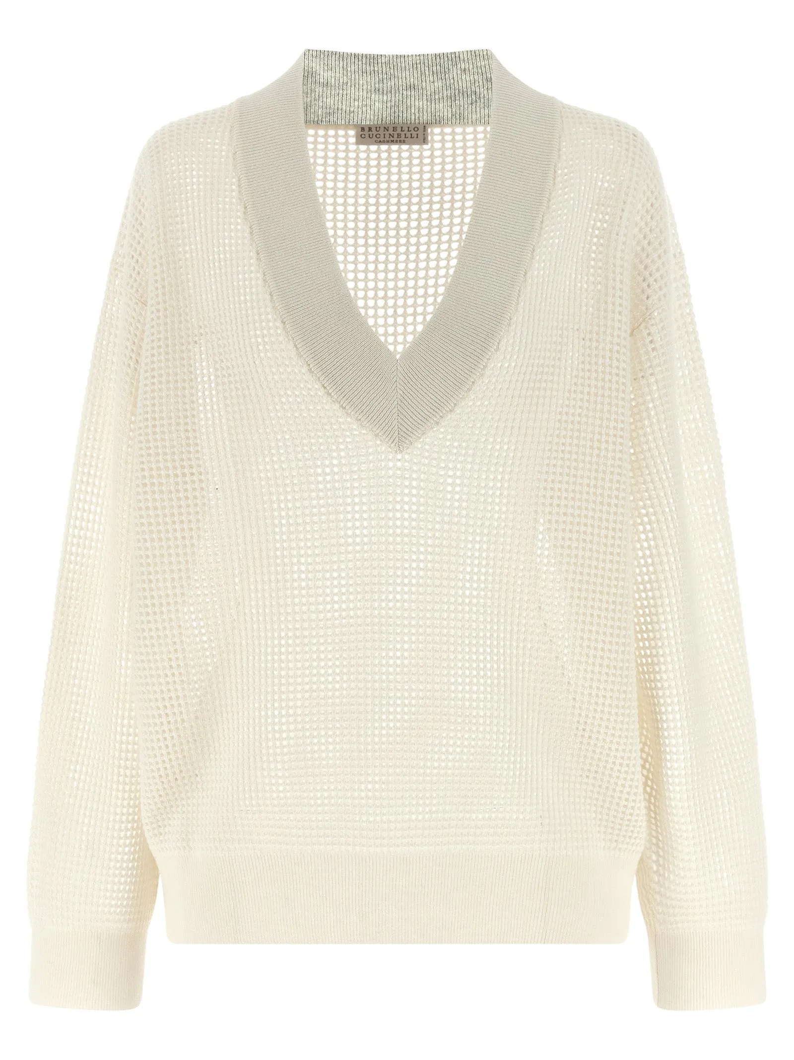 Net Mesh Sweaters And Cardigans White sold by Wanan Luxury