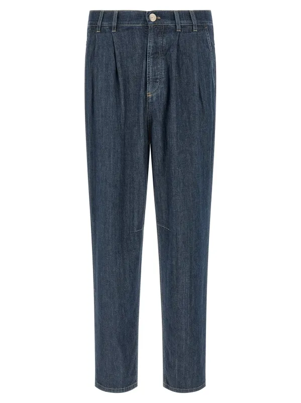 Denim Pants Jeans Blue made by Brunello Cucinelli