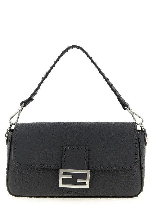 Baguette Shoulder Bags Gray made by Fendi