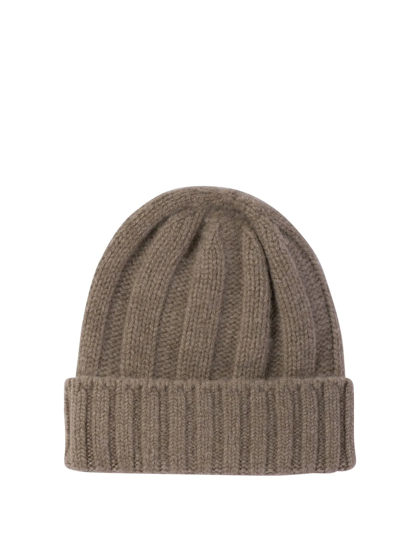 Ribbed Cashmere Beanie Hats Brown sold by Wanan Luxury