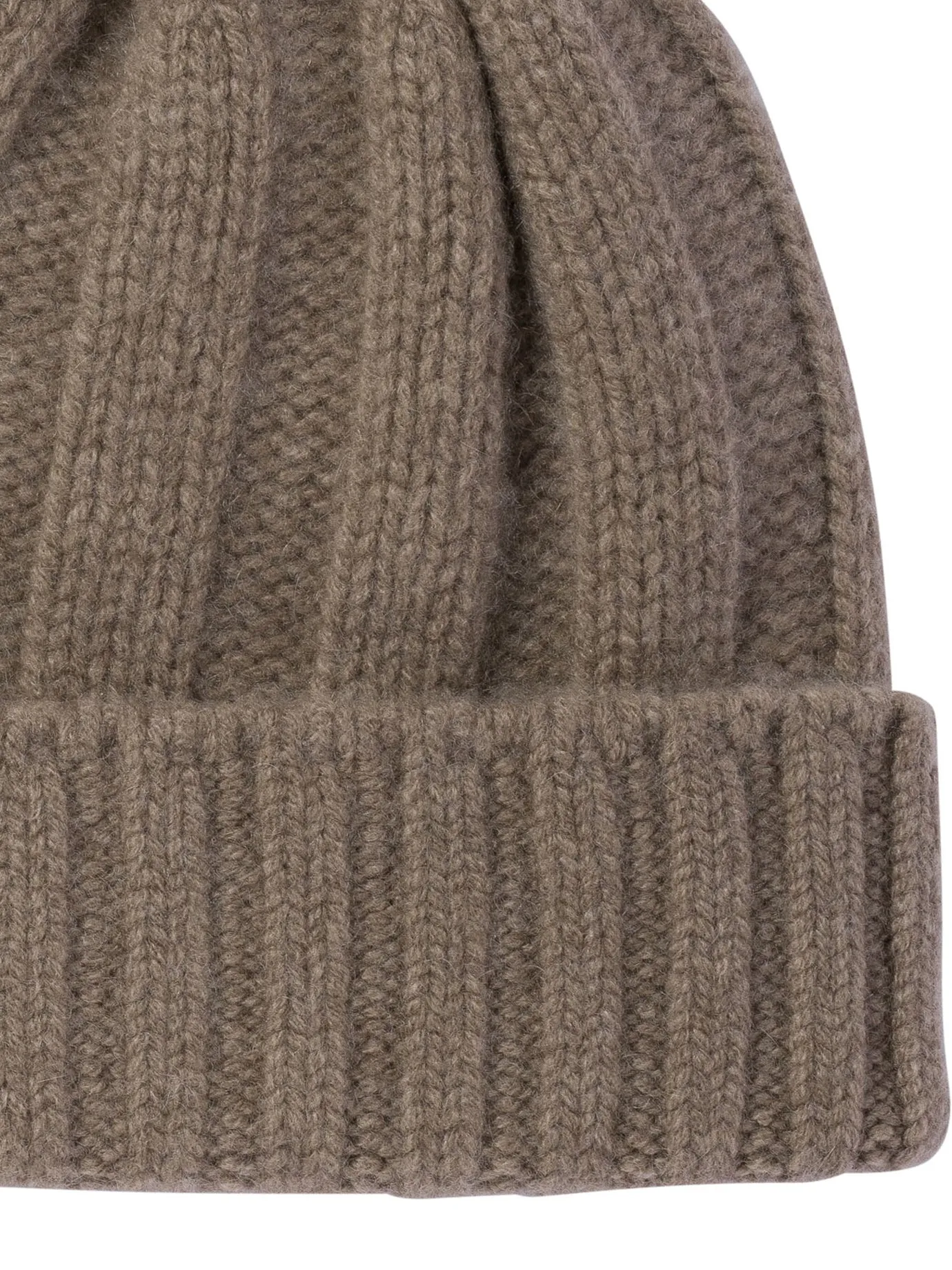 Ribbed Cashmere Beanie Hats Brown sold by Wanan Luxury product image thumbnail 3