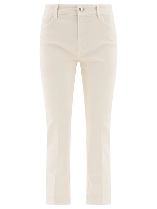 Straight-Leg Jeans White made by Wanan Luxury