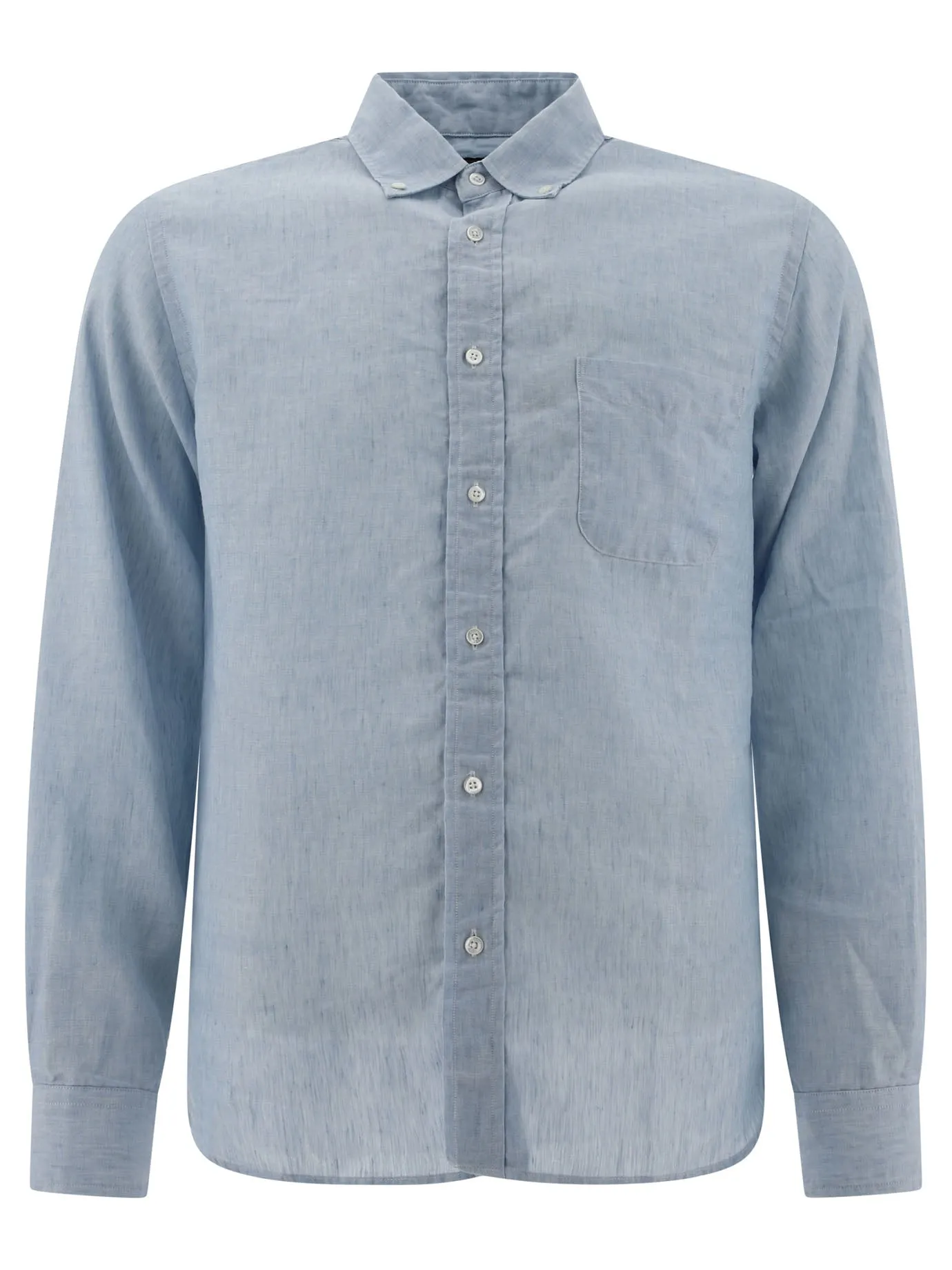 Linen Shirt With Chest Pocket Shirts Light Blue sold by Wanan Luxury
