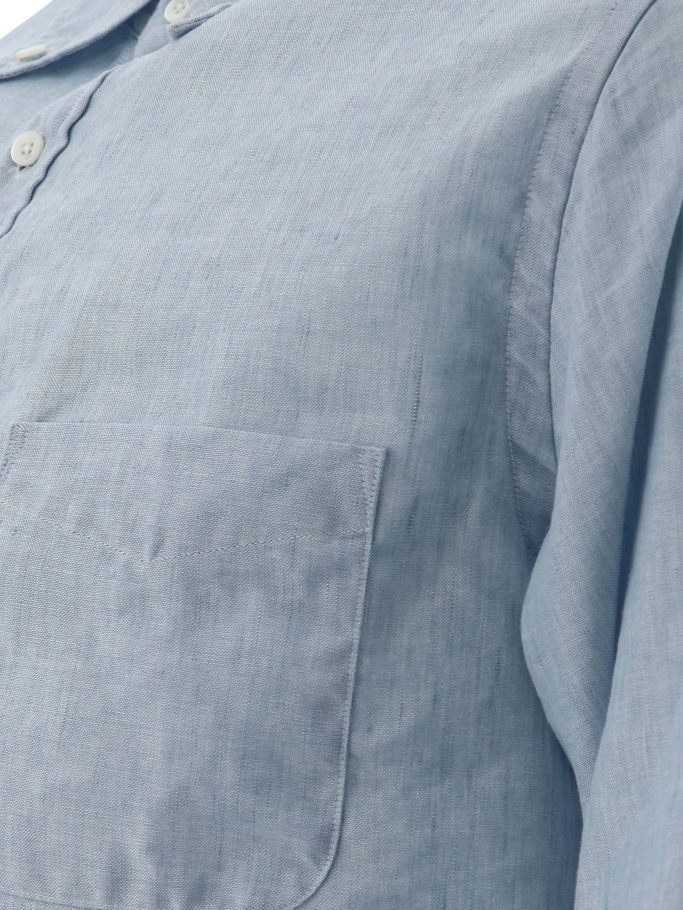Linen Shirt With Chest Pocket Shirts Light Blue sold by Wanan Luxury product image thumbnail 4