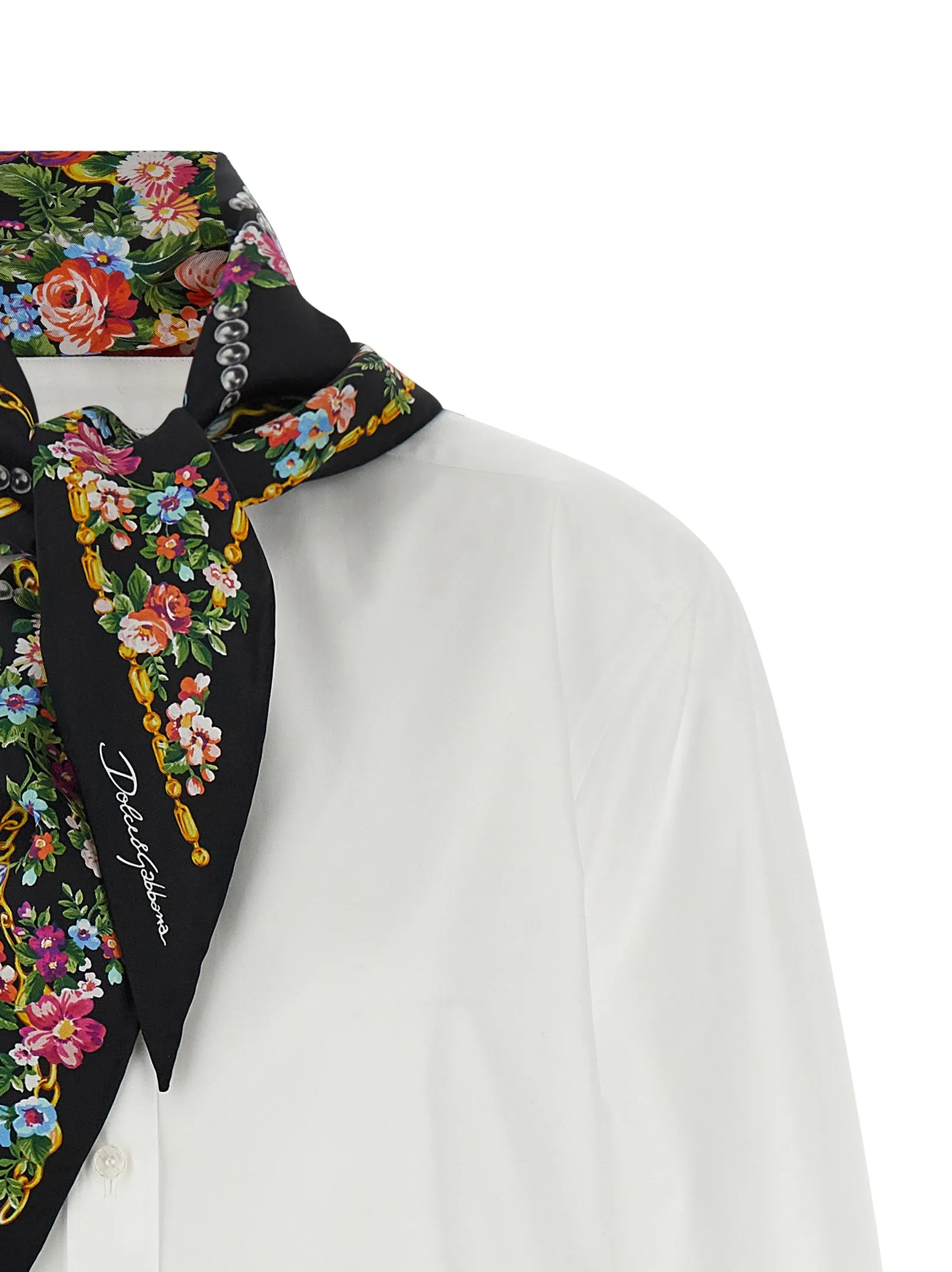 Shirt With Scarf Shirt And Blouse White sold by Wanan Luxury product image thumbnail 4