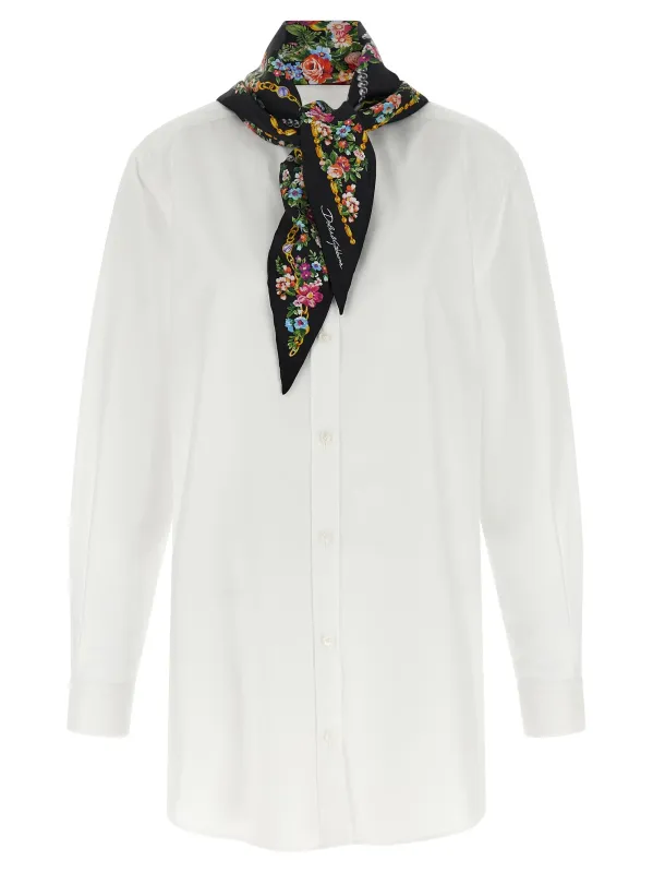 Shirt With Scarf Shirt And Blouse White made by Dolce & Gabanna