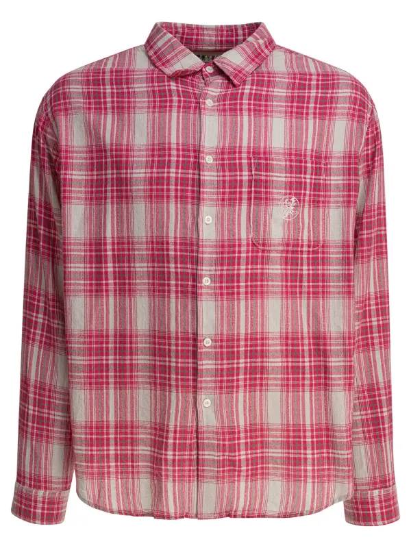 Check Shirt Shirts Pink made by Wanan Luxury