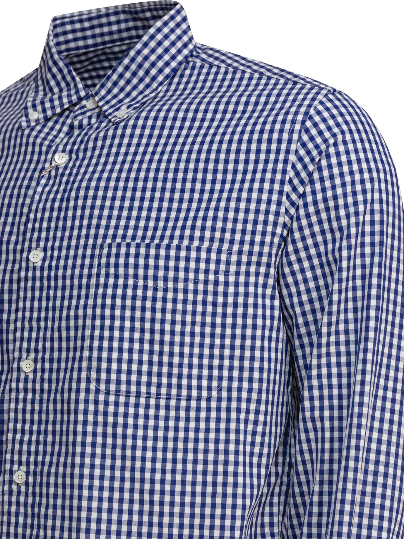 Gingham Check Shirts Blue sold by Wanan Luxury product image thumbnail 4