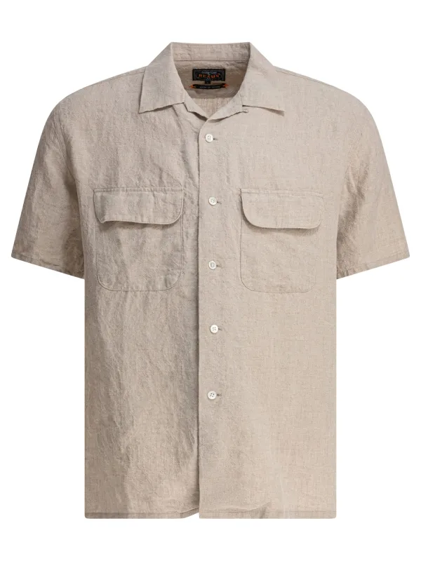 Camp Collar Shirt Shirts Beige made by BEAMS PLUS