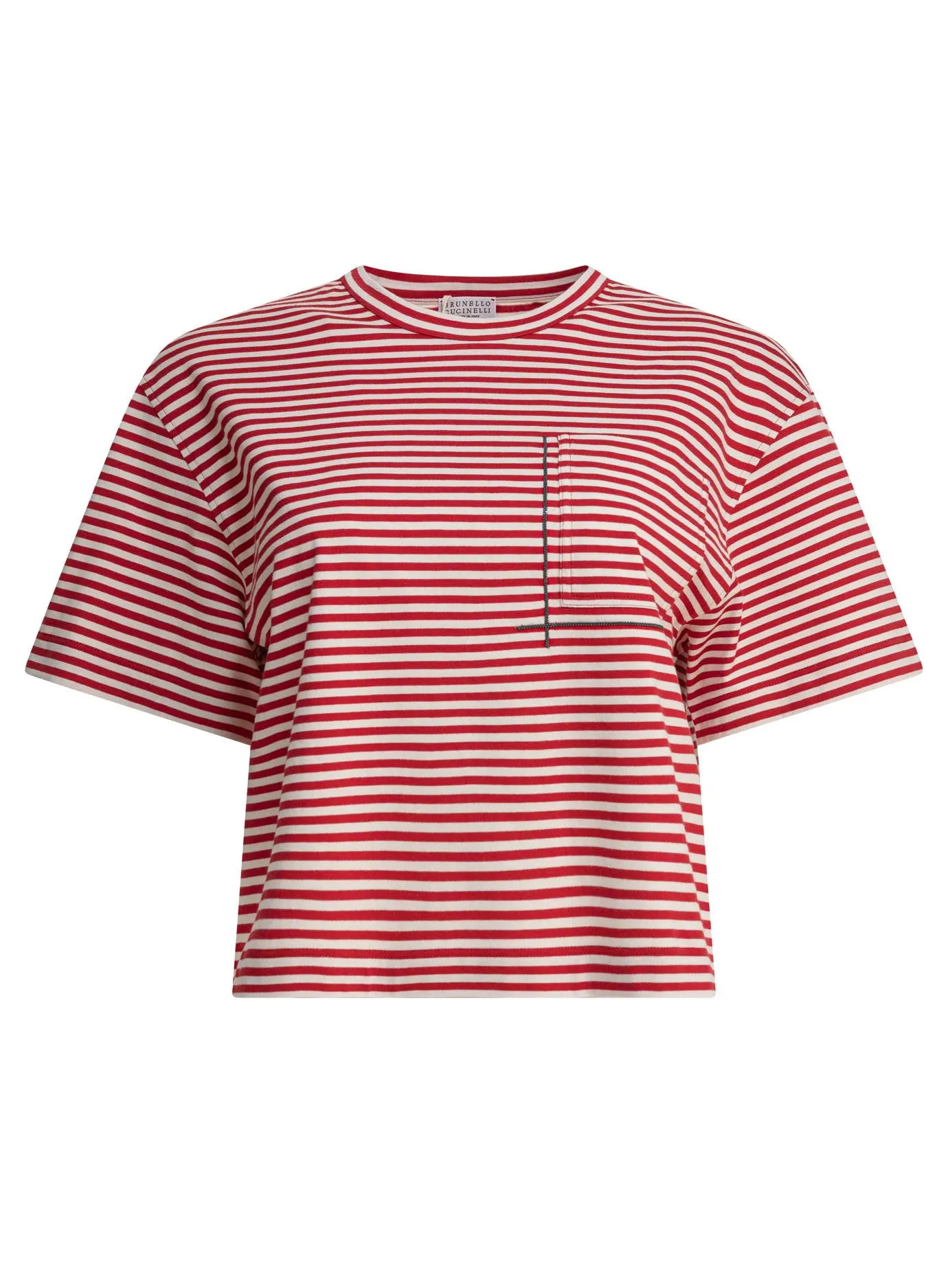 T-Shirt With Shiny Pocket Detail T-Shirts Red sold by Wanan Luxury