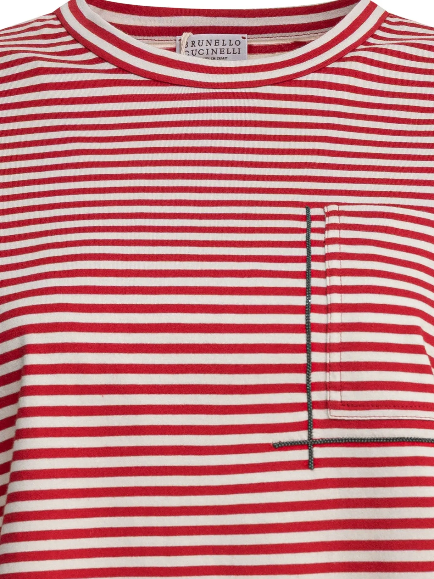 T-Shirt With Shiny Pocket Detail T-Shirts Red sold by Wanan Luxury product image thumbnail 3