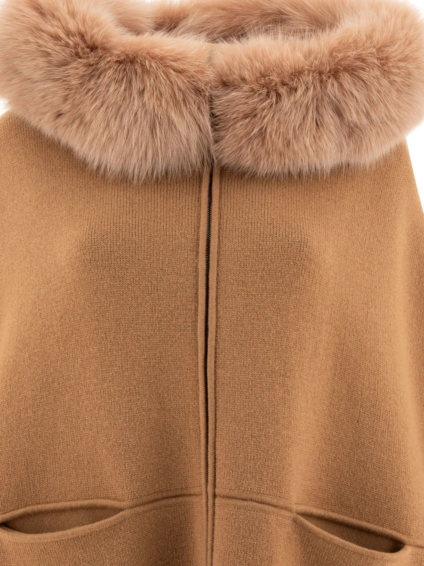 Wool And Cashmere Poncho Jackets And Coats Beige sold by Wanan Luxury product image thumbnail 3