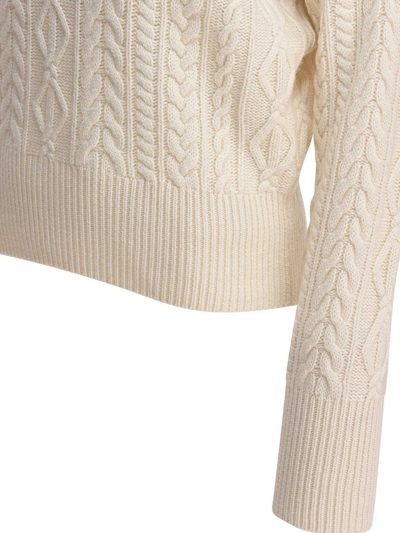 Wool And Cashmere Sweater Knitwear White sold by Wanan Luxury product image thumbnail 4