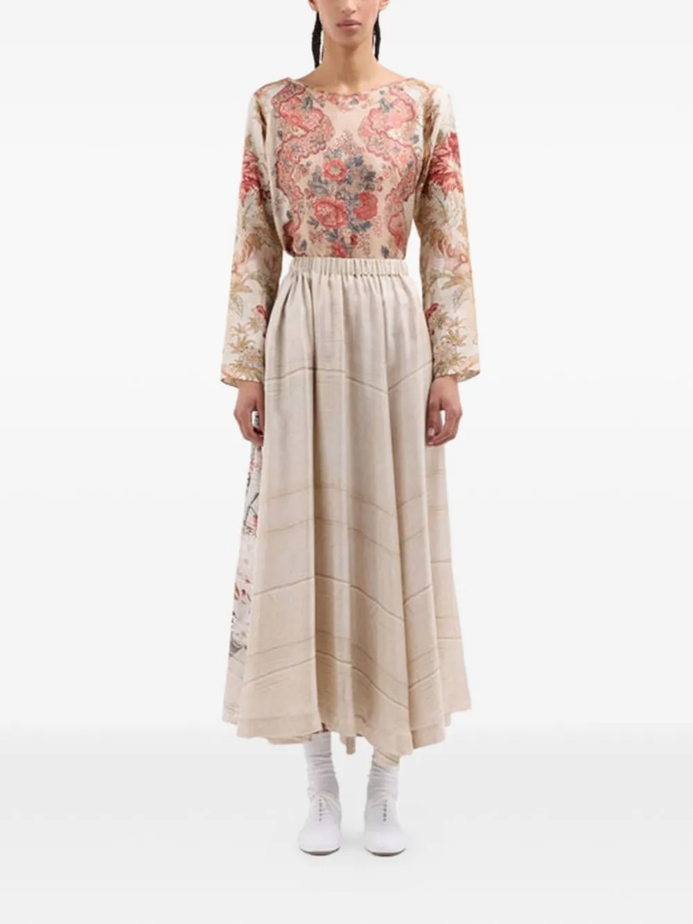 Printed Silk Skirt sold by Wanan Luxury product image thumbnail 2