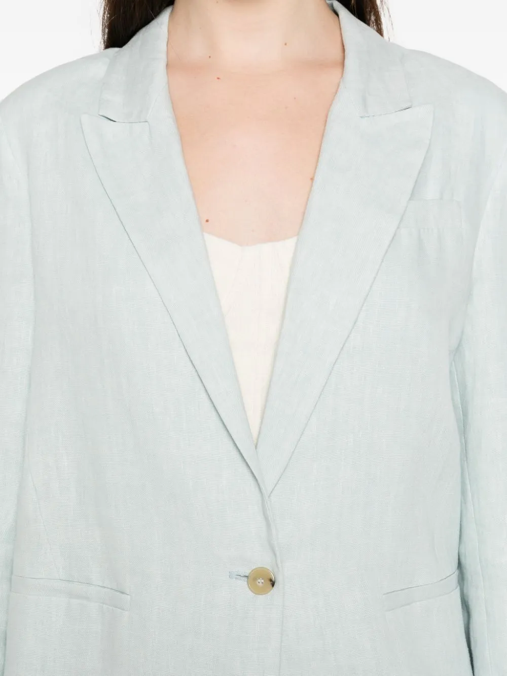 Linen Single-Breasted Jacket sold by Wanan Luxury product image thumbnail 3