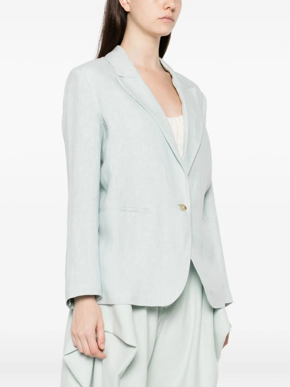 Linen Single-Breasted Jacket sold by Wanan Luxury product image thumbnail 4