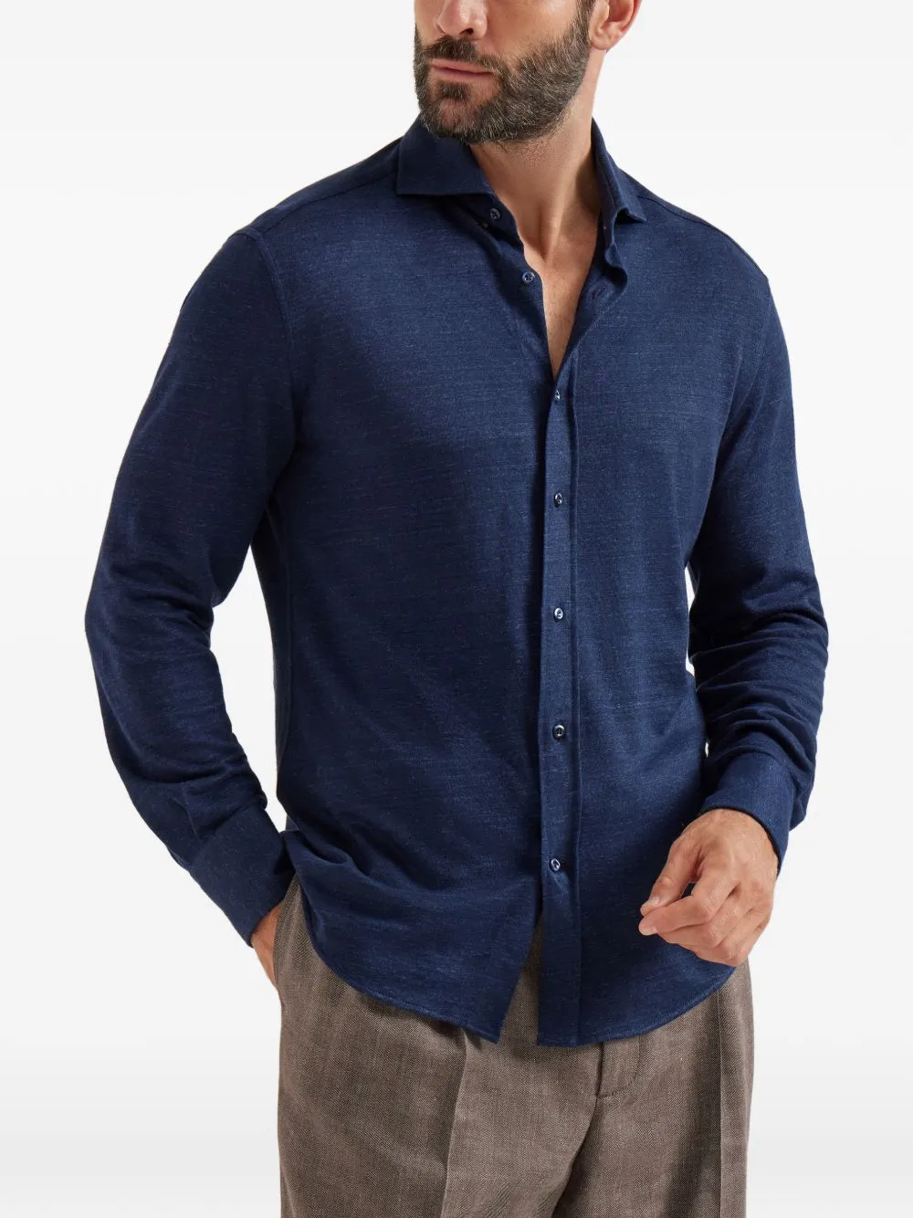 Linen And Cotton Blend Shirt sold by Wanan Luxury product image thumbnail 2
