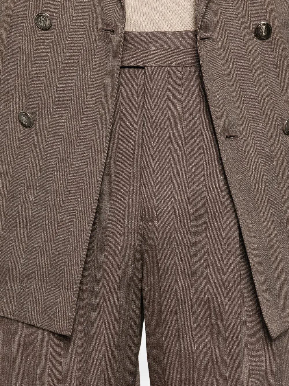 Wool And Linen Double-Breasted Suit sold by Wanan Luxury product image thumbnail 4
