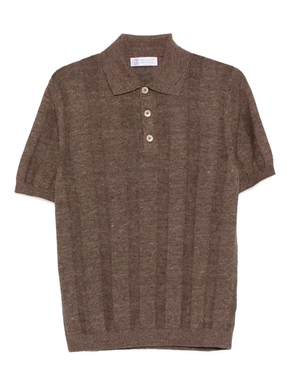 Linen And Cotton Blend Polo Shirt sold by Wanan Luxury
