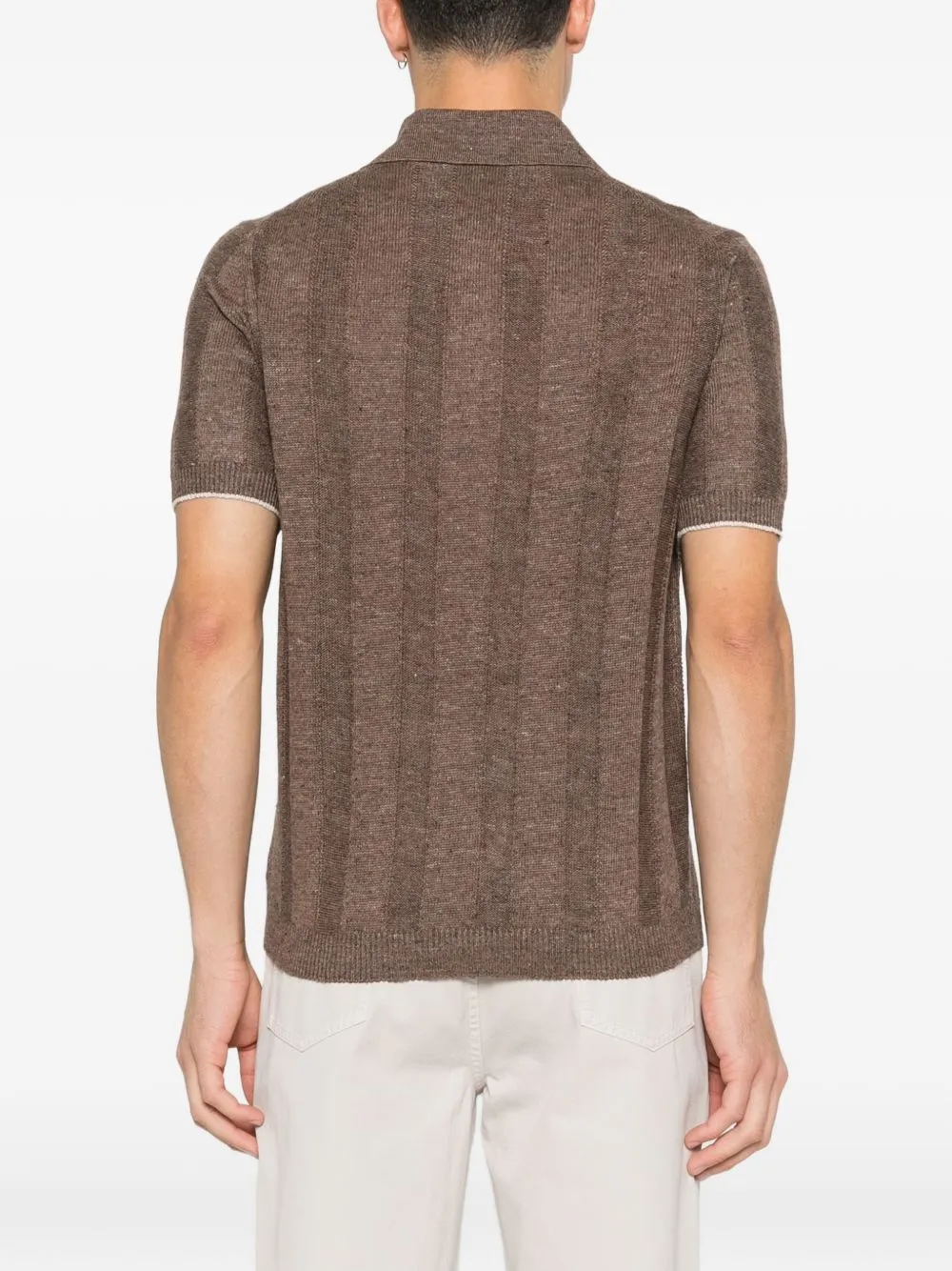 Linen And Cotton Blend Polo Shirt sold by Wanan Luxury product image thumbnail 3