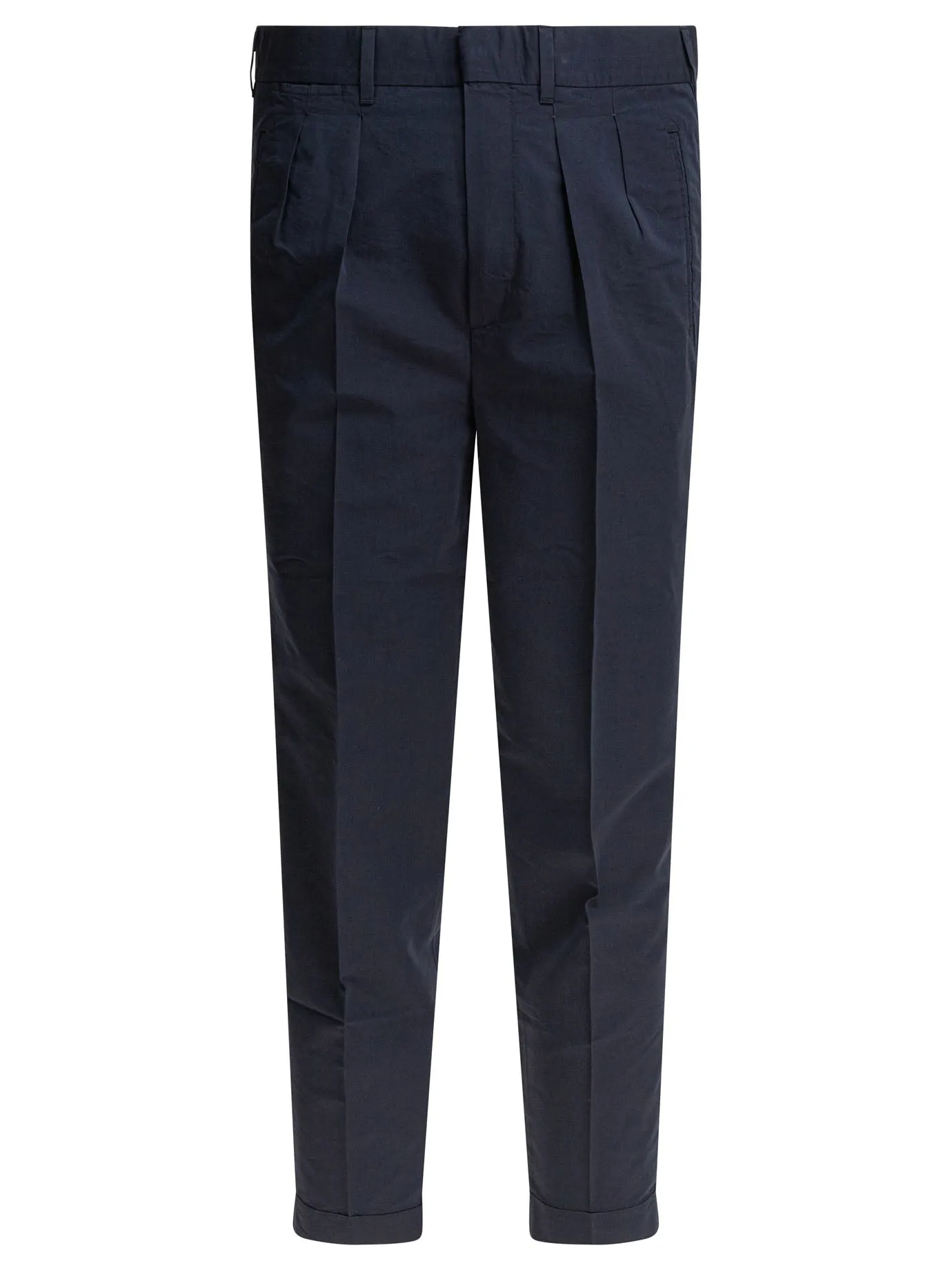 Poplin With Double Darts Trousers Blue sold by Wanan Luxury