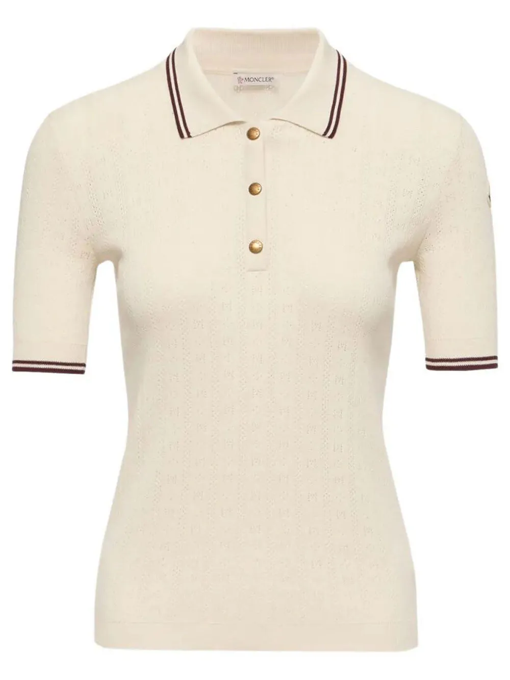 Rhombus And Logo Pattern Cotton Polo Shirt sold by Wanan Luxury