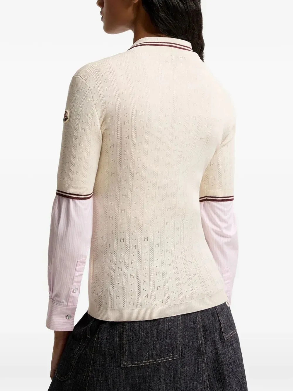 Rhombus And Logo Pattern Cotton Polo Shirt sold by Wanan Luxury product image thumbnail 3