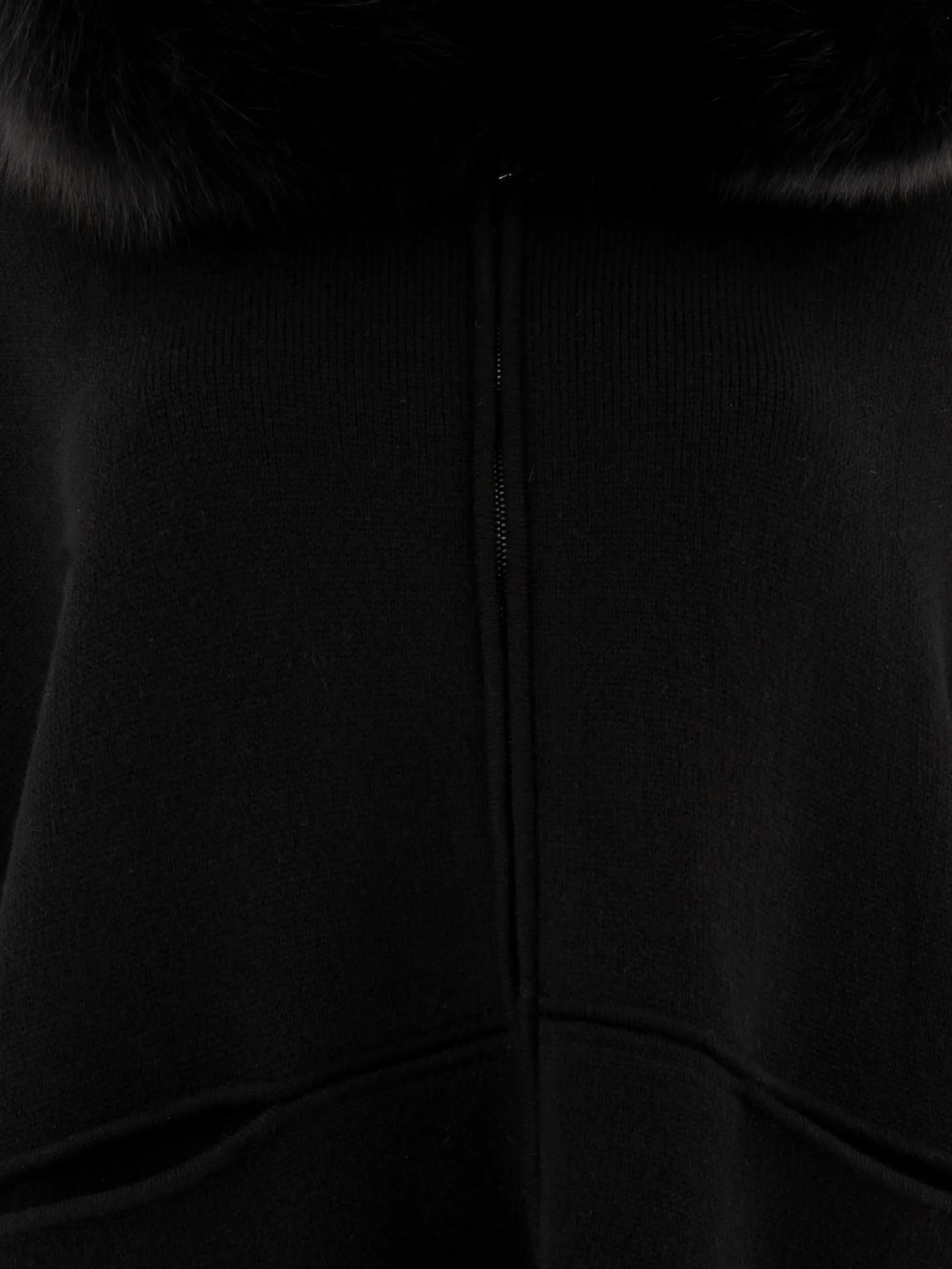 Wool And Cashmere Poncho Jackets And Coats Black sold by Wanan Luxury product image thumbnail 3