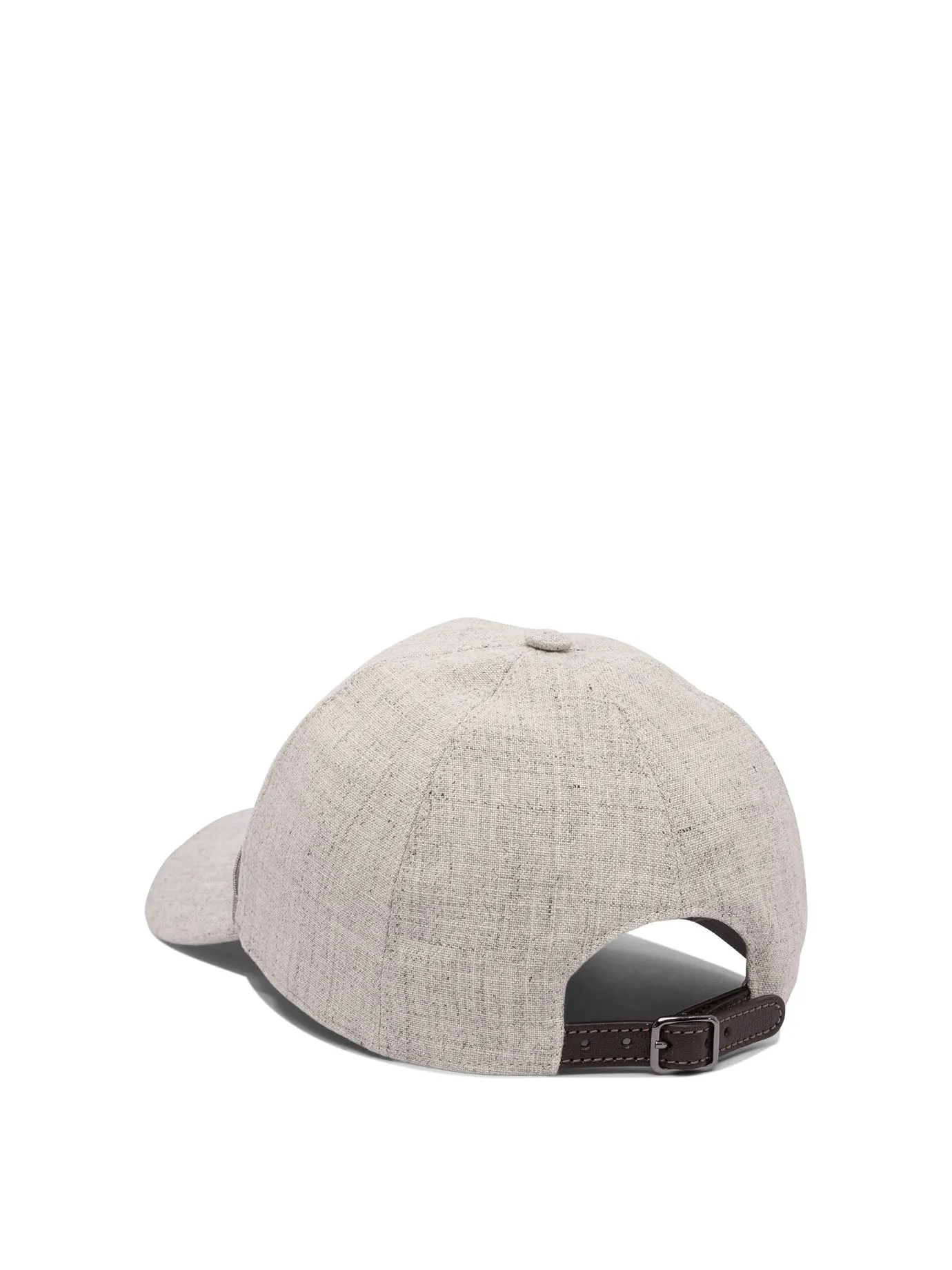 Linen Baseball Hat With Shiny Band Hats Grey sold by Wanan Luxury product image thumbnail 3