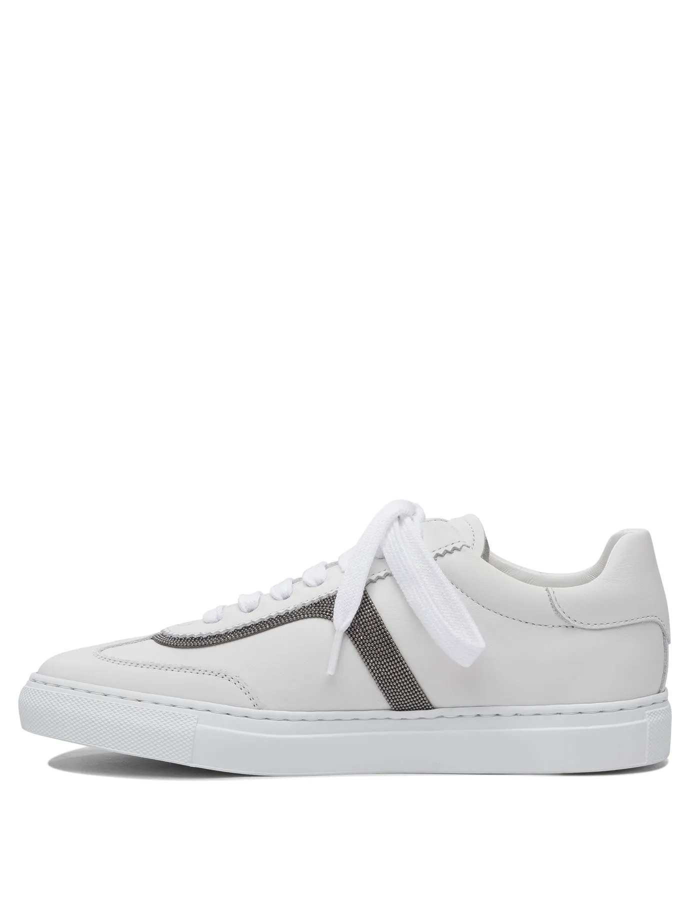 Leather Sneaker With Precious Detail Sneakers & Slip-On White sold by Wanan Luxury product image thumbnail 3
