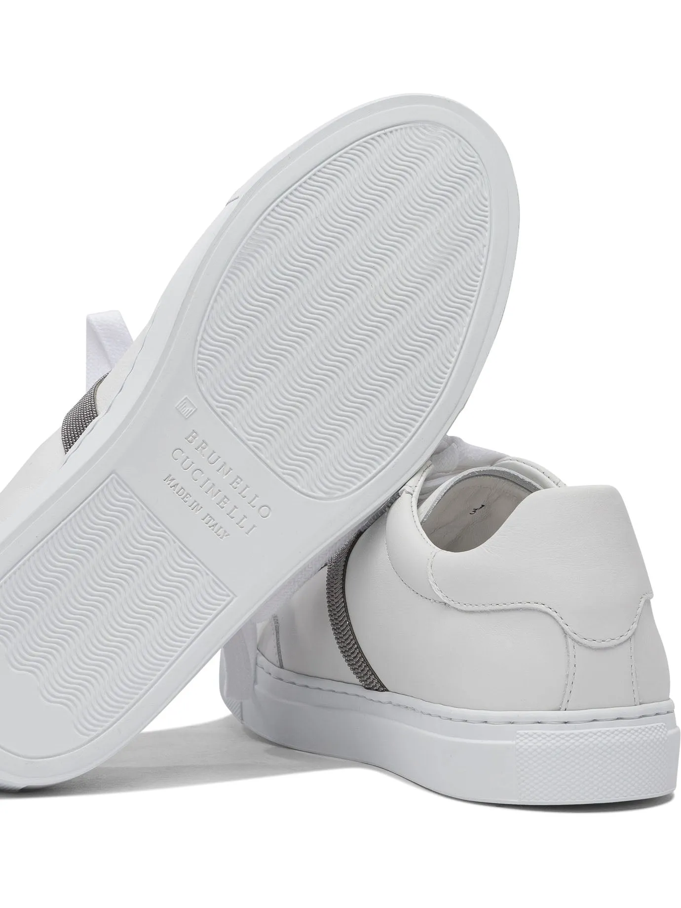 Leather Sneaker With Precious Detail Sneakers & Slip-On White sold by Wanan Luxury product image thumbnail 5