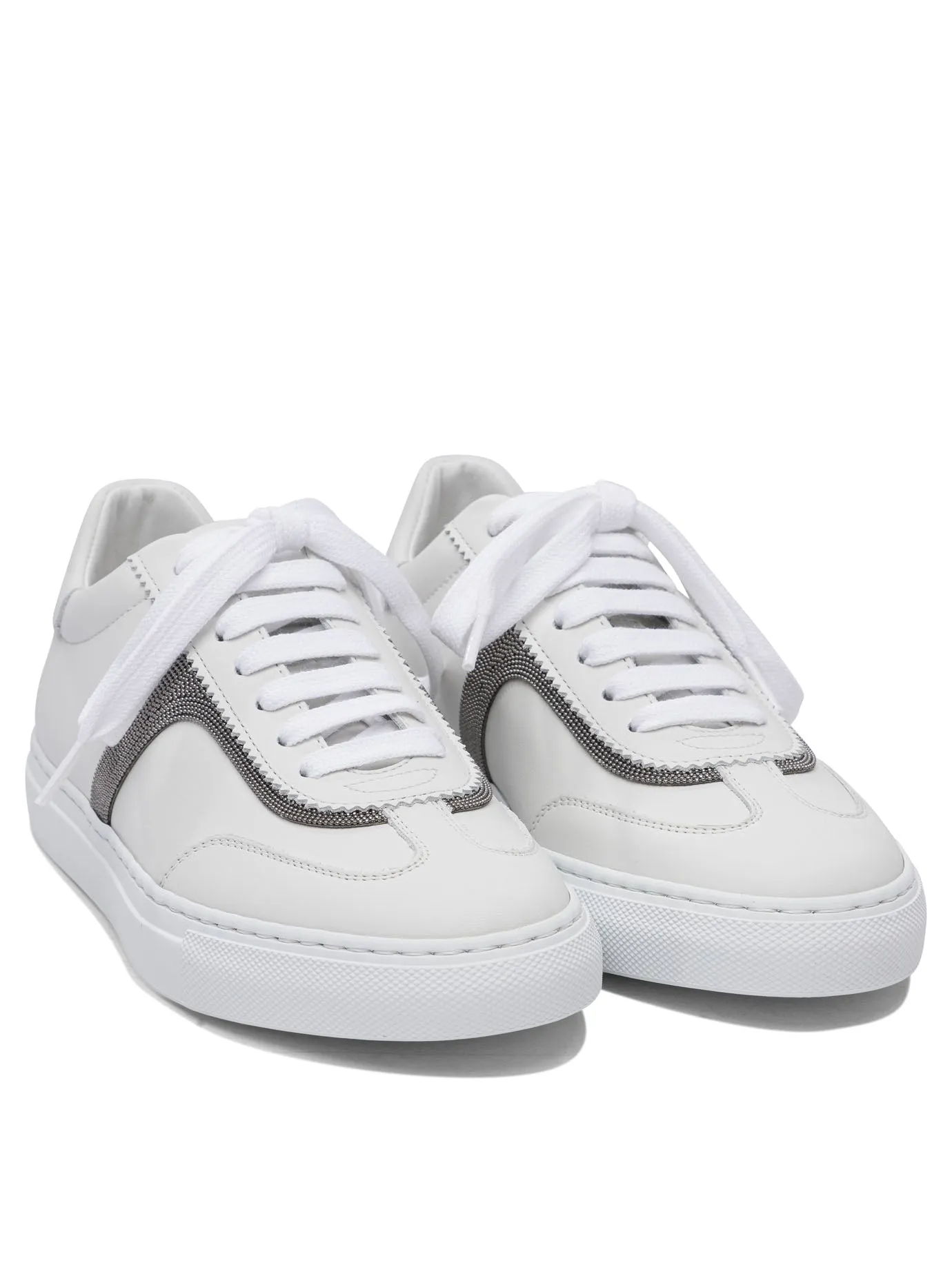 Leather Sneaker With Precious Detail Sneakers & Slip-On White sold by Wanan Luxury product image thumbnail 2