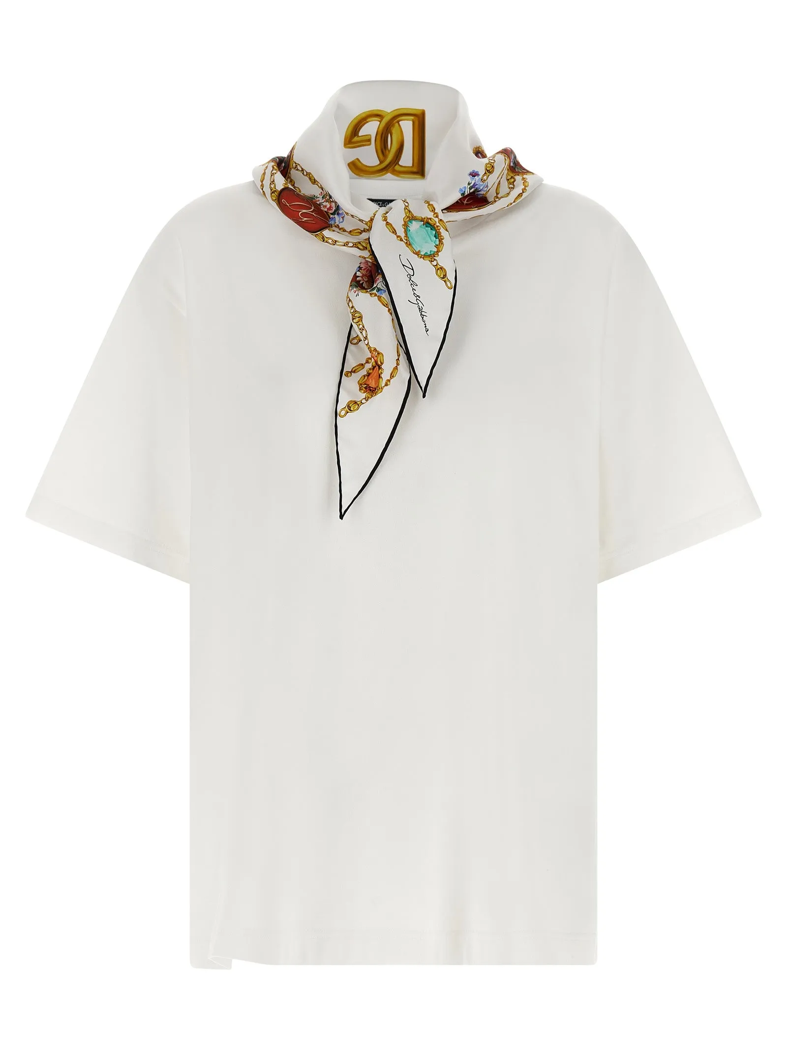 With Scarf T-Shirt White sold by Wanan Luxury