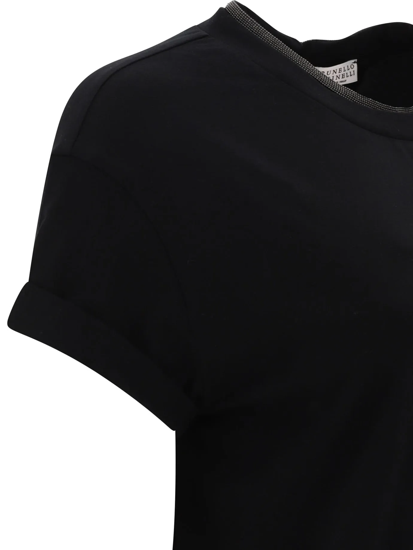 Cotton Jersey T-Shirt With Precious Faux Layering T-Shirts Black sold by Wanan Luxury product image thumbnail 4