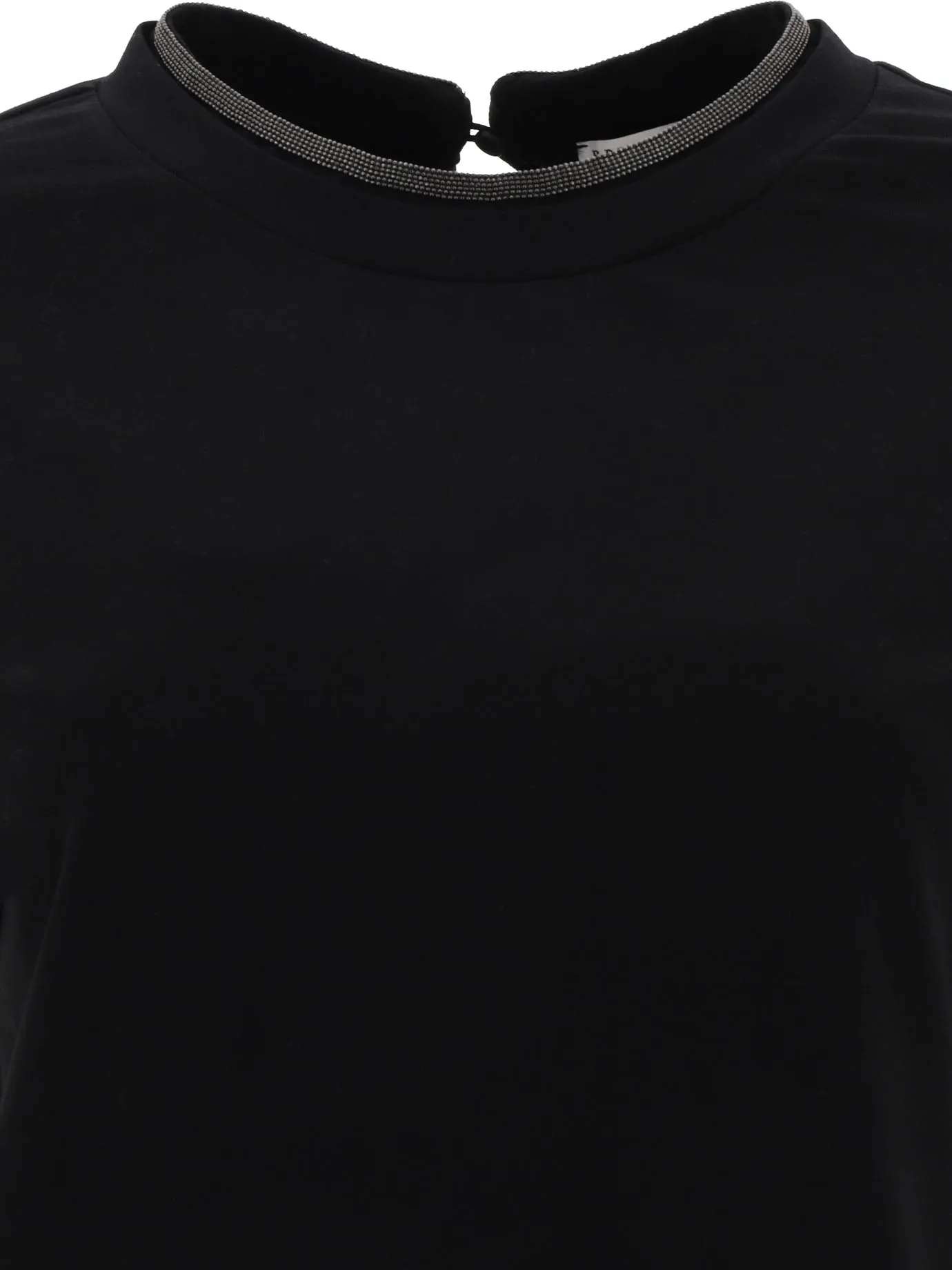 Cotton Jersey T-Shirt With Precious Faux Layering T-Shirts Black sold by Wanan Luxury product image thumbnail 3