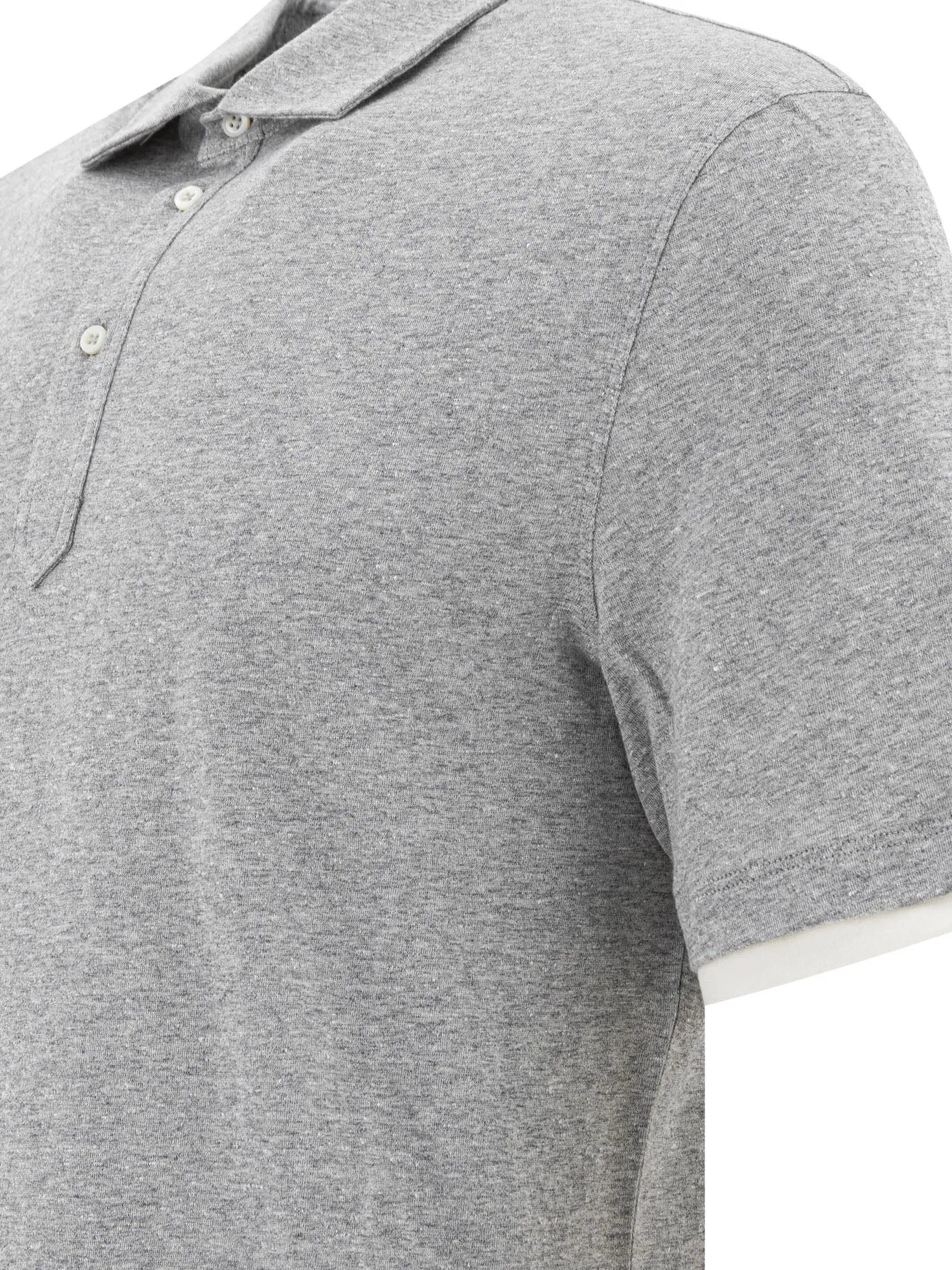 Linen And Cotton Polo Shirt Polo Shirts Grey sold by Wanan Luxury product image thumbnail 4