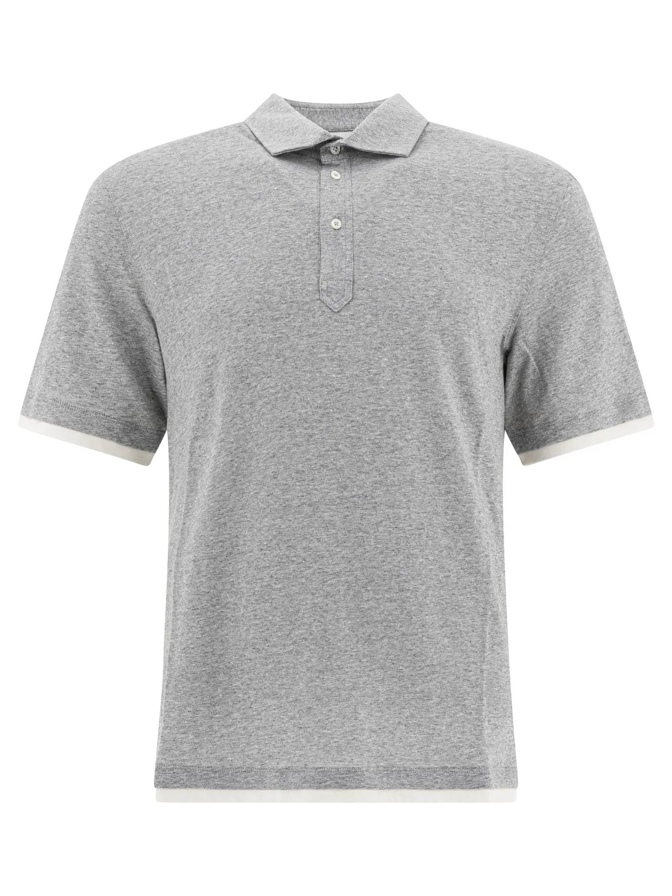 Linen And Cotton Polo Shirt Polo Shirts Grey sold by Wanan Luxury