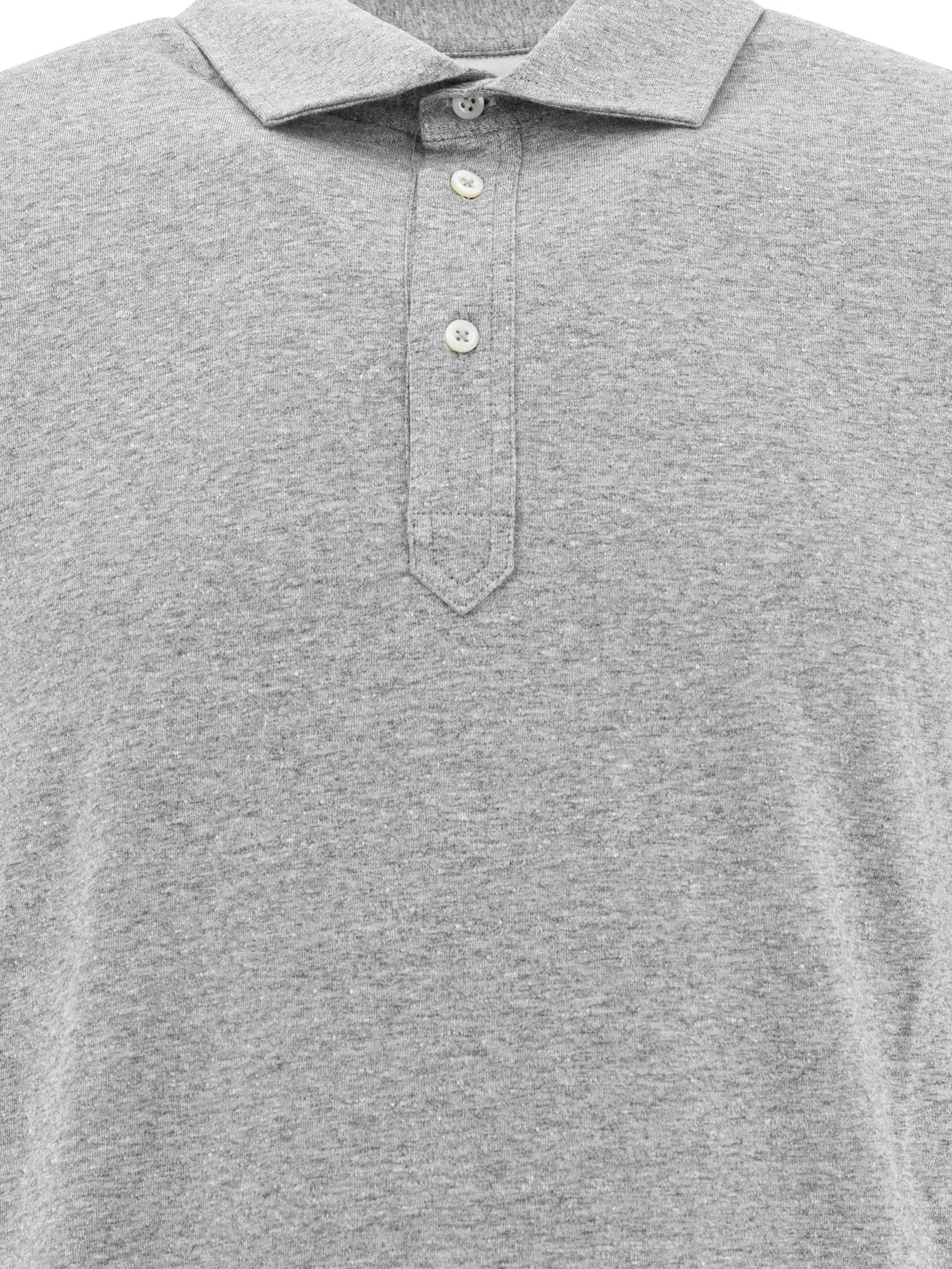 Linen And Cotton Polo Shirt Polo Shirts Grey sold by Wanan Luxury product image thumbnail 3
