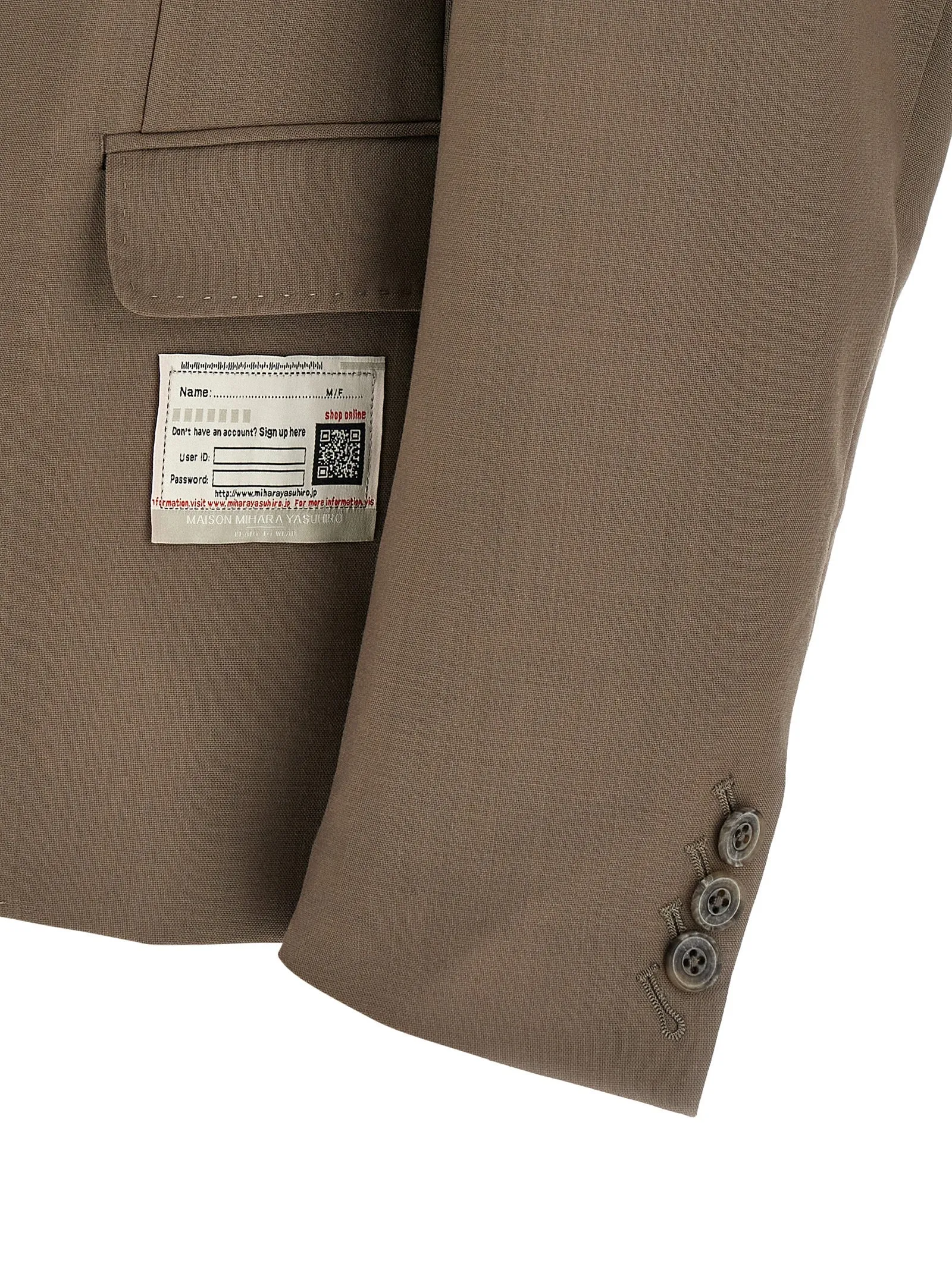Double Layer Lapel Jacket Blazer Beige sold by Wanan Luxury product image thumbnail 4