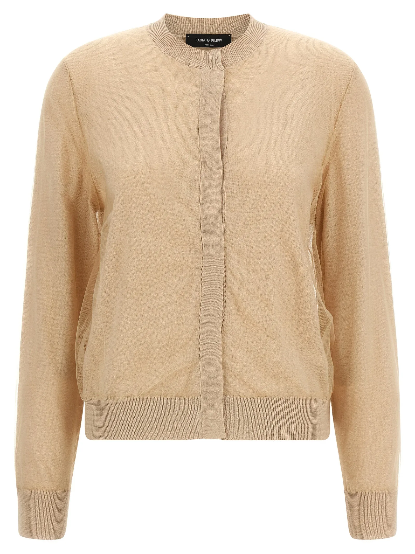 Tulle Cardigan Sweaters And Cardigans Brown sold by Wanan Luxury