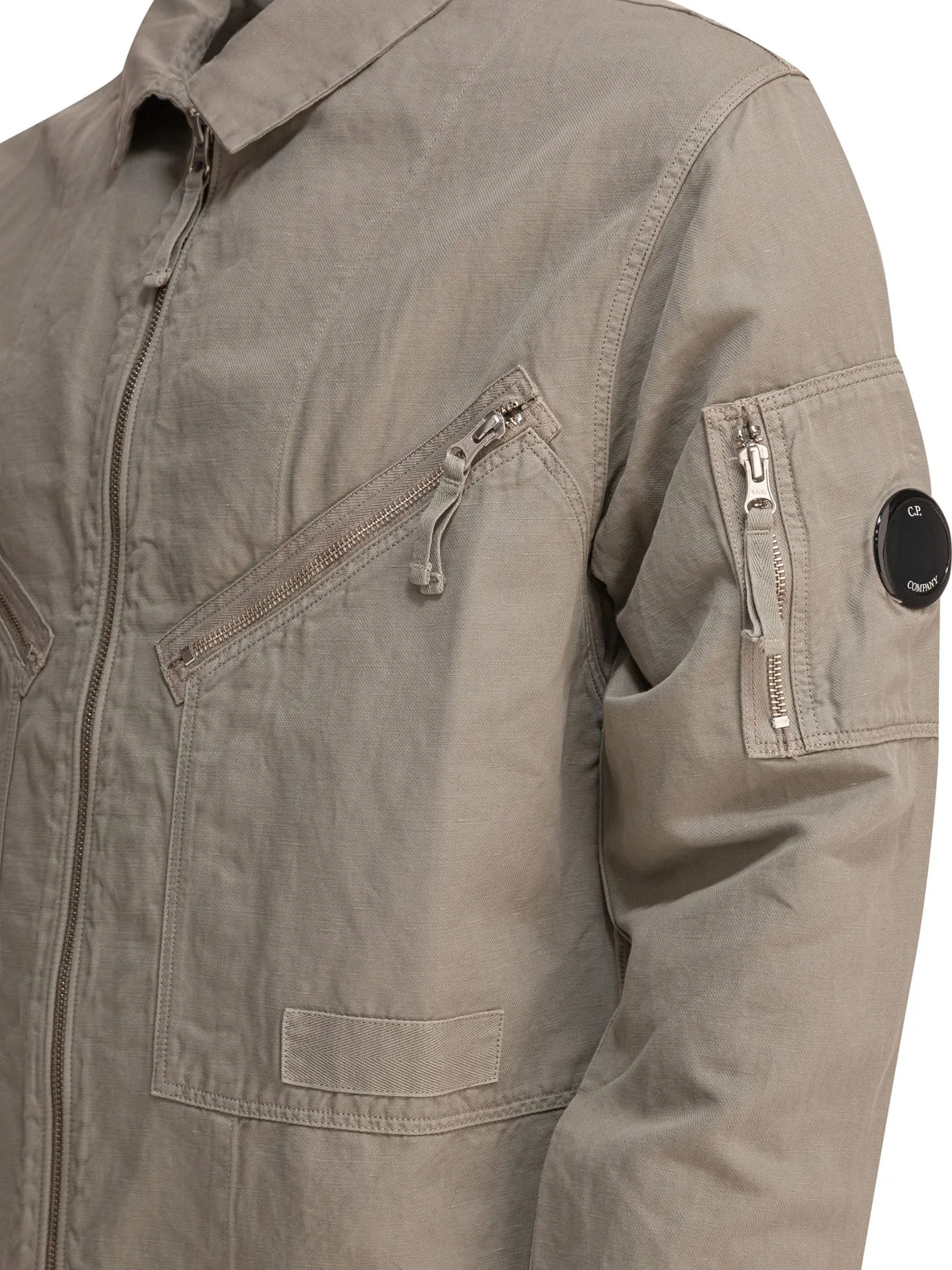 Cotton And Linen Overshirt Jackets And Coats Grey sold by Wanan Luxury product image thumbnail 4