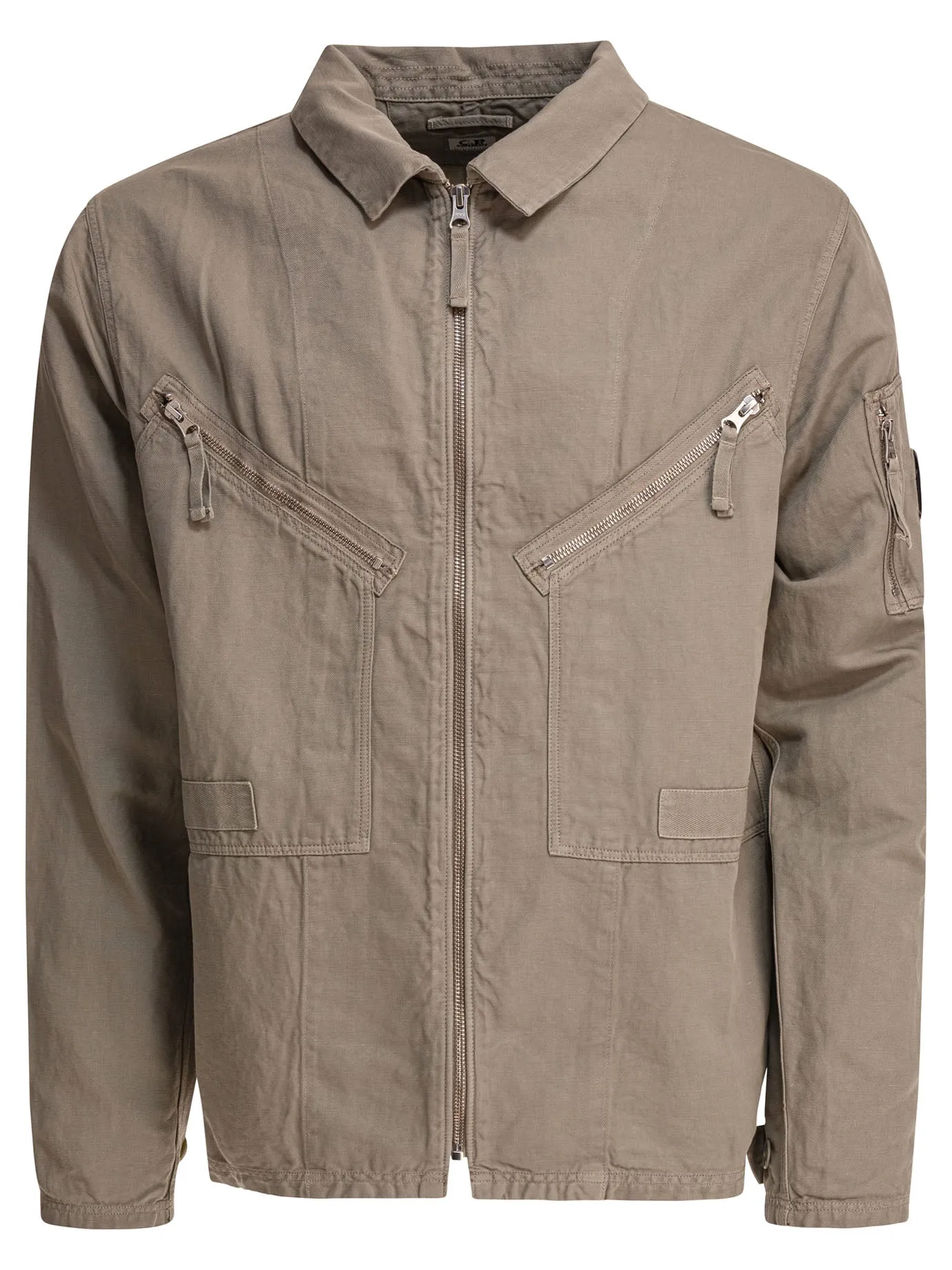 Cotton And Linen Overshirt Jackets And Coats Grey sold by Wanan Luxury