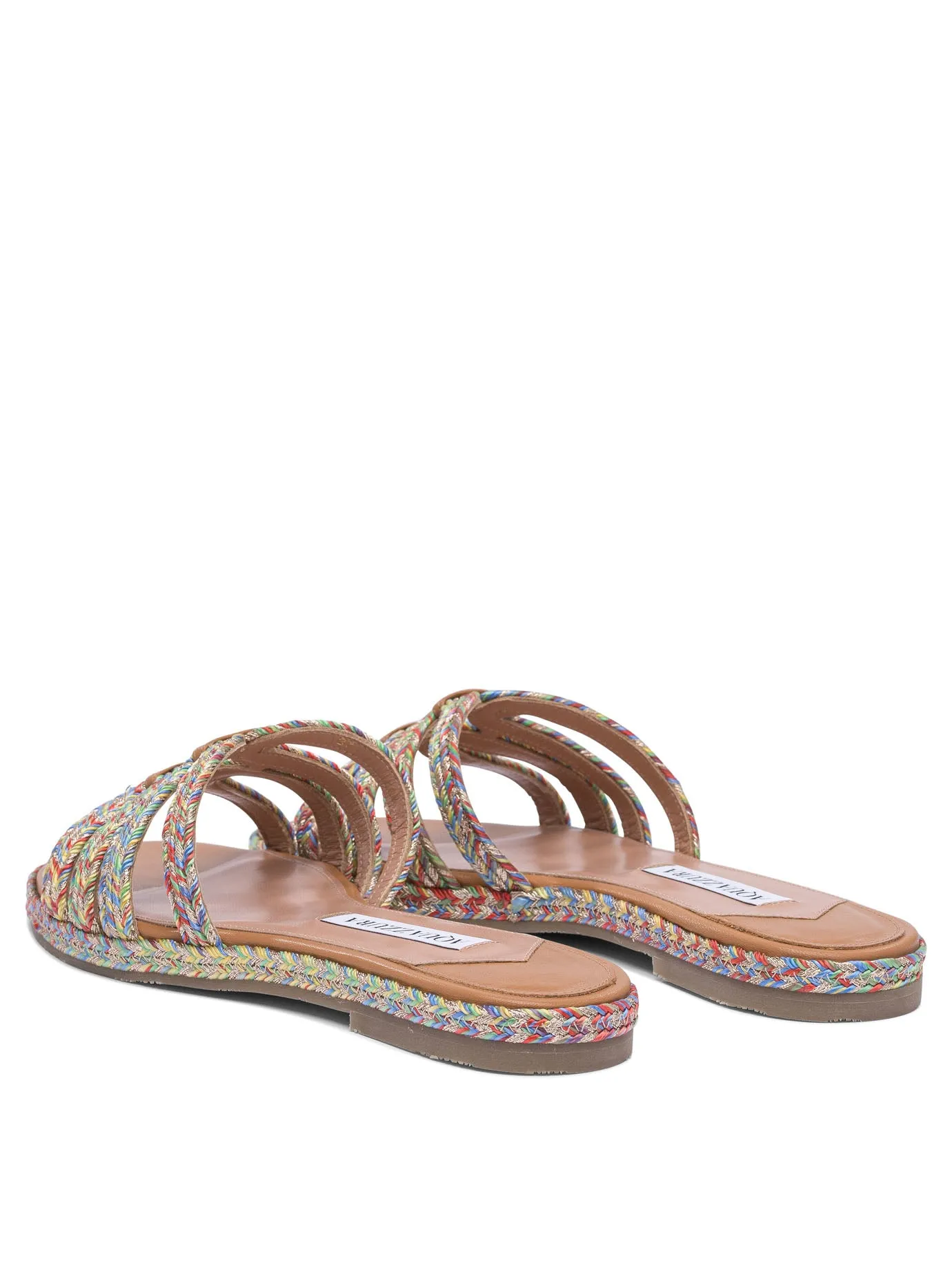 Leather With Viscose Details Sandals Beige sold by Wanan Luxury product image thumbnail 4