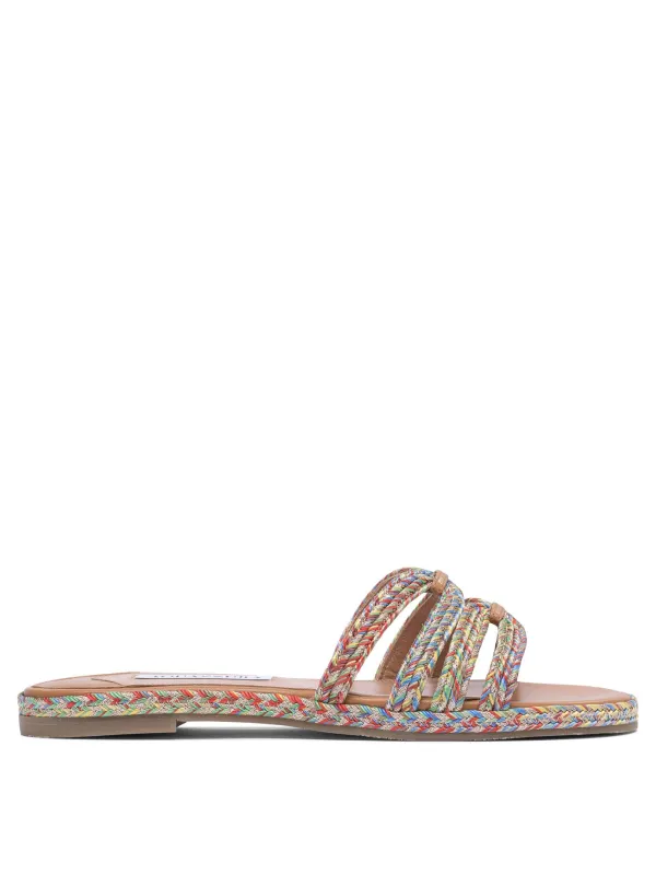 Leather With Viscose Details Sandals Beige made by Aquazzura