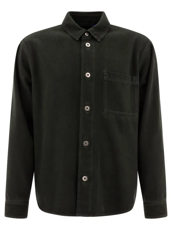 Cotton Overshirt Jacket Jackets And Coats Black made by Burberry